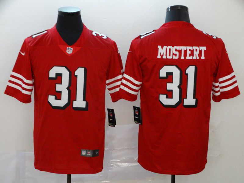Men San Francisco 49ers #31 Mostert Red New Nike Vapor Untouchable Limited NFL Jersey